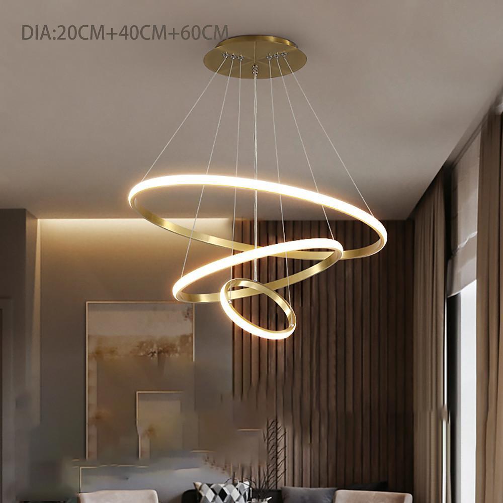 3 Ring Design Acrylic Aluminum LED Pendant Light