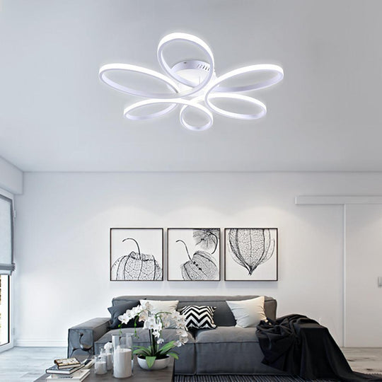 Flower Petal Dimmable LED Modern Ceiling Light Flush Mount Lighting