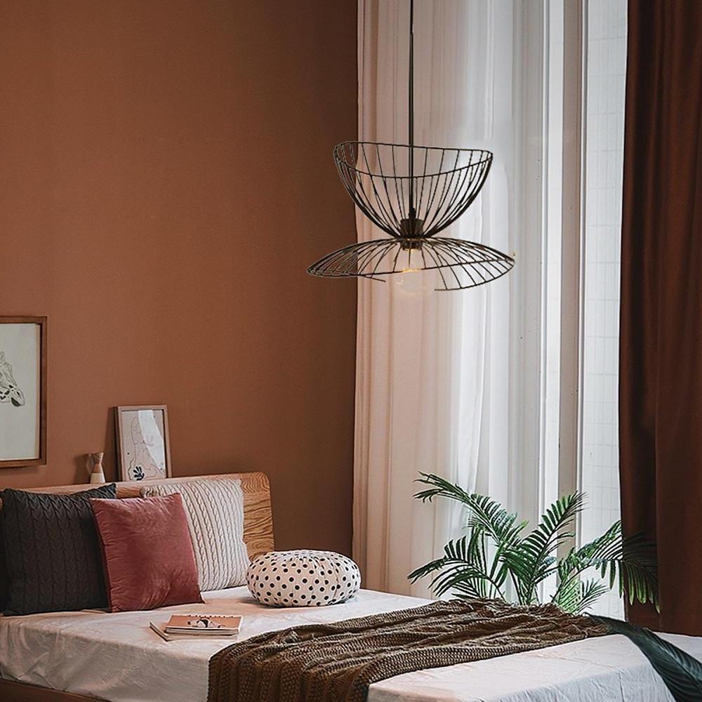 Artistic Double Wire Basket LED Vintage Pendant Light