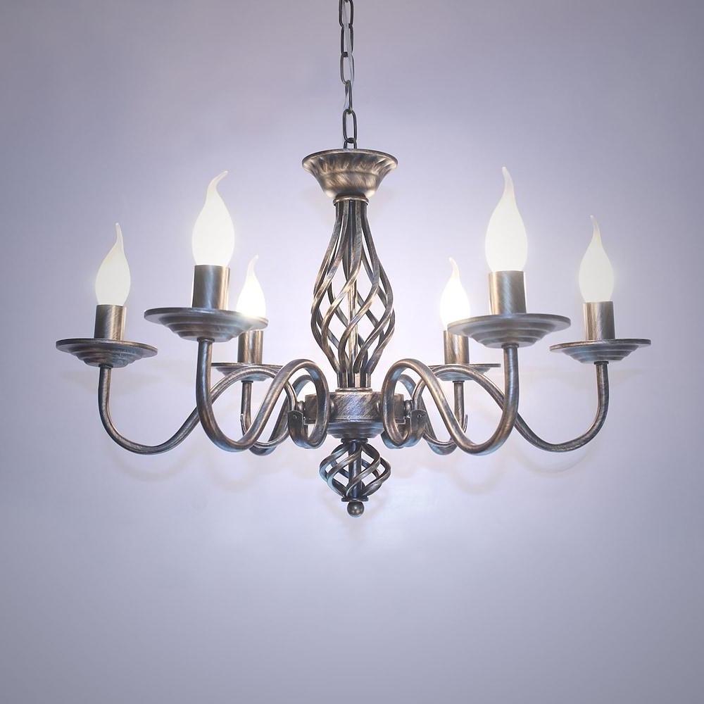 6-Light Candle Pendant Chandelier