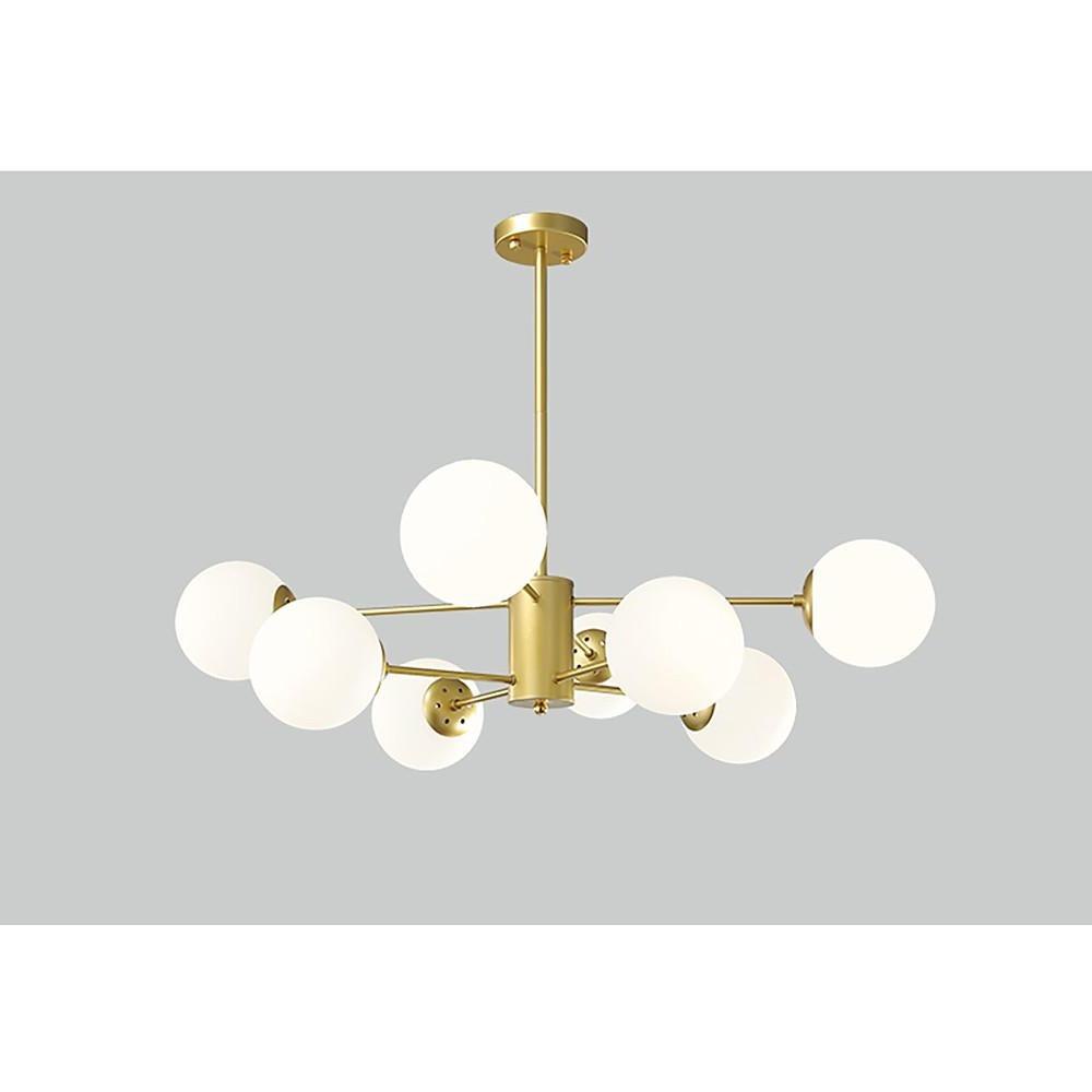 Globe Cluster Pendant Light Metal Glass LED Living Room Ceiling Light