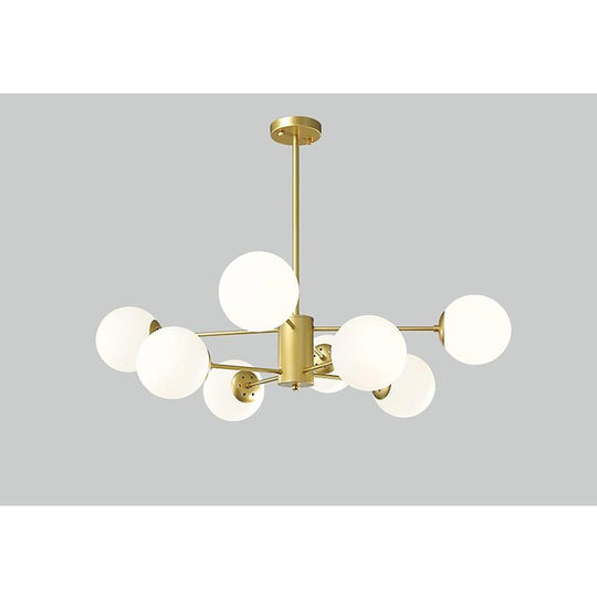 Globe Cluster Pendant Light Metal Glass LED Living Room Ceiling Light