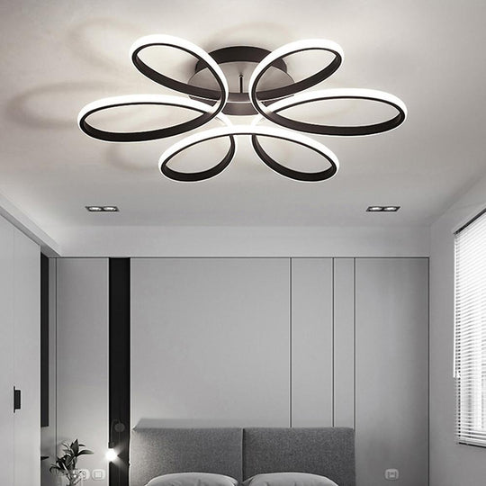Flower Petal Dimmable LED Modern Ceiling Light Flush Mount Lighting