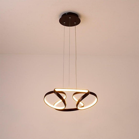 Interwoven Wave Design Gold Sputnik Chandelier – Metal Ceiling Light