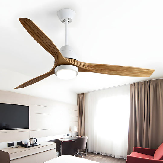 52-Inch Nordic Wooden Ceiling Fan Light with Remote Control