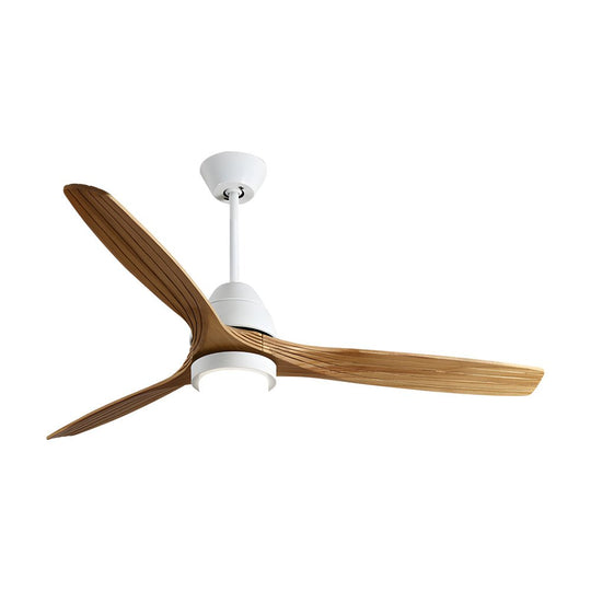 52-Inch Nordic Wooden Ceiling Fan Light with Remote Control