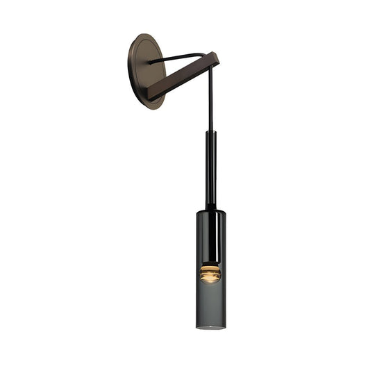 Nordic Copper Finish Wall Sconce with Suspended Glass Shade