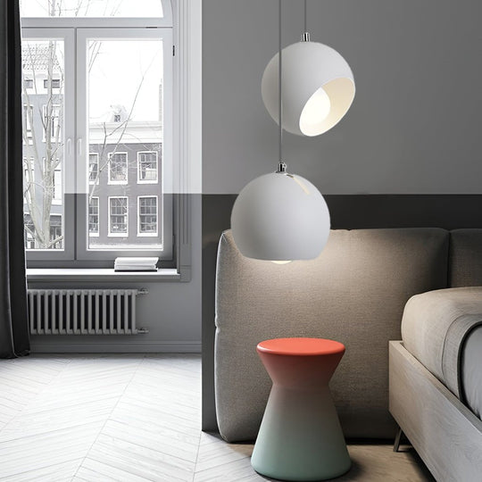 Nordic Creative Adjustable Ball Shaped Pendant Light – Dining Room Hanging Fixture