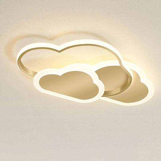 Nordic Creative Arc Design Cloud Shape Energy-saving LED Ceiling Lamp