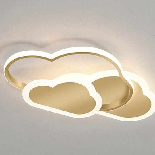 Nordic Creative Arc Design Cloud Shape Energy-saving LED Ceiling Lamp