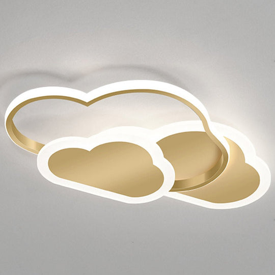Nordic Creative Arc Design Cloud Shape Energy-saving LED Ceiling Lamp