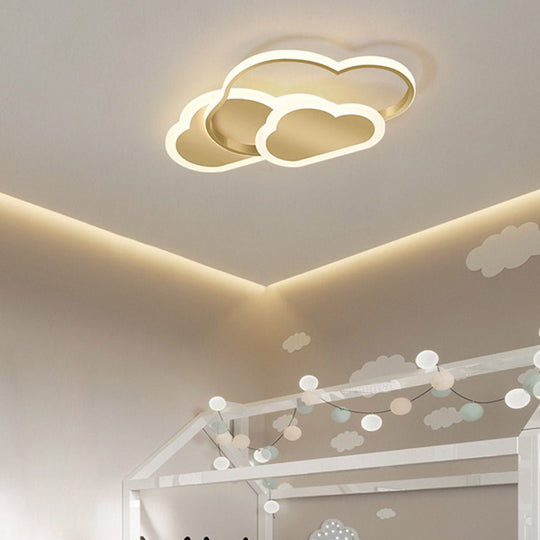 Nordic Creative Arc Design Cloud Shape Energy-saving LED Ceiling Lamp
