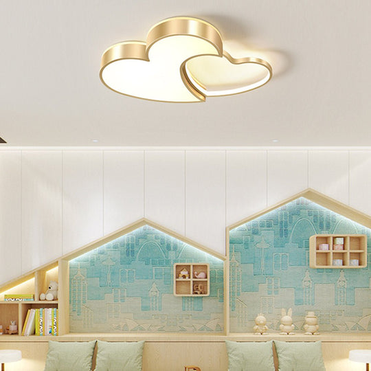 Nordic Creative Heart-shaped High Light Transmittance LED Dimmable Ceiling Lamp