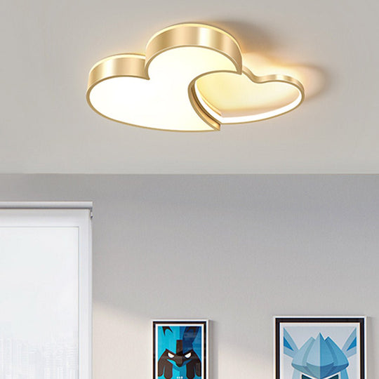 Nordic Creative Heart-shaped High Light Transmittance LED Dimmable Ceiling Lamp