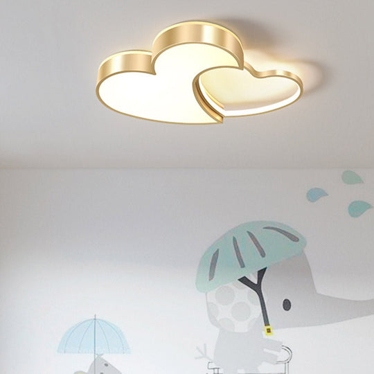 Nordic Creative Heart-shaped High Light Transmittance LED Dimmable Ceiling Lamp