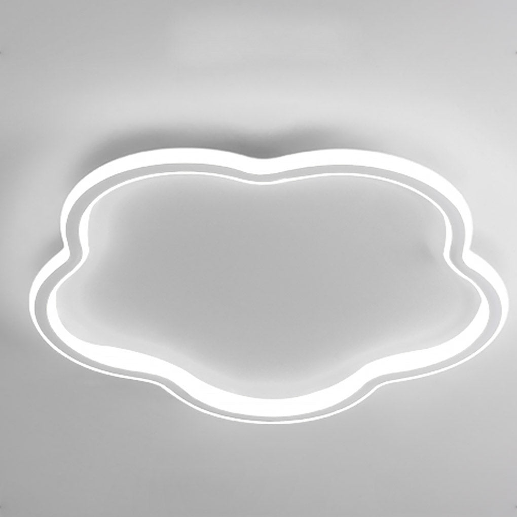 Nordic Creative Ultra-thin Cloud Shape Three Color Adjustable LED Ceiling Lamp