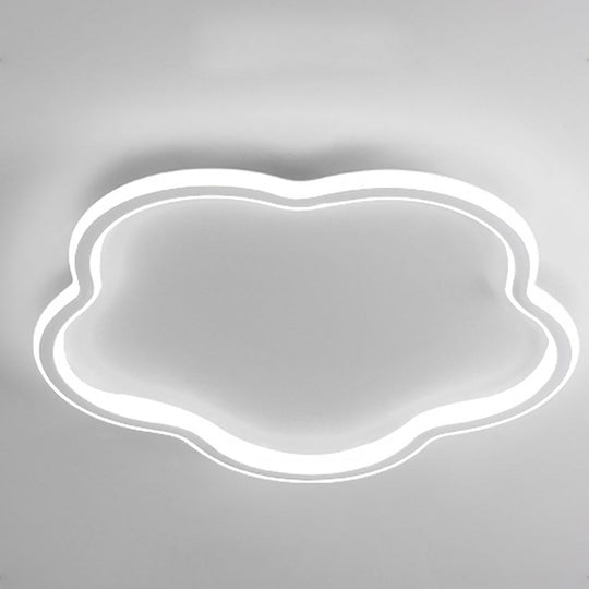 Nordic Creative Ultra-thin Cloud Shape Three Color Adjustable LED Ceiling Lamp
