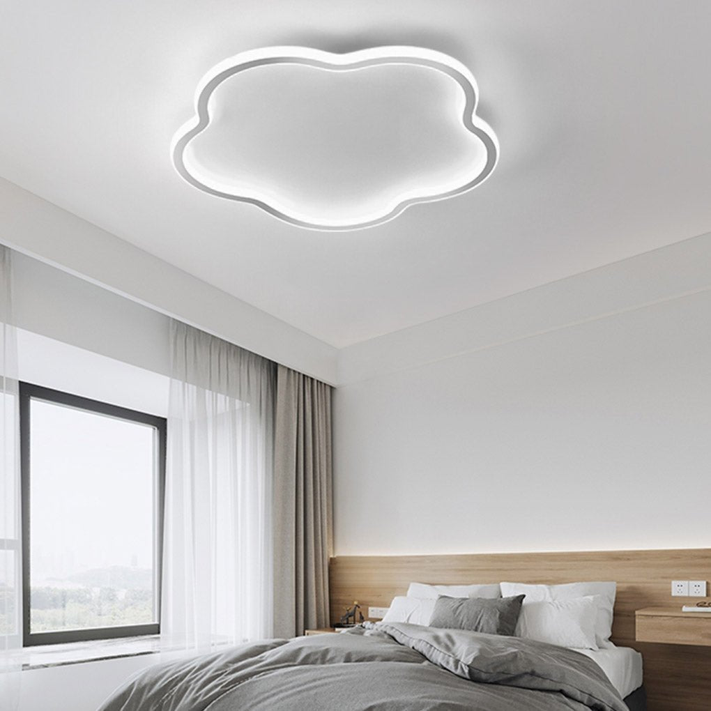 Nordic Creative Ultra-thin Cloud Shape Three Color Adjustable LED Ceiling Lamp