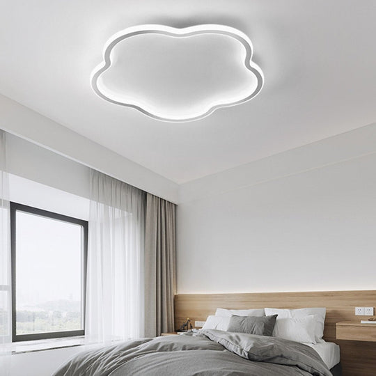 Nordic Creative Ultra-thin Cloud Shape Three Color Adjustable LED Ceiling Lamp