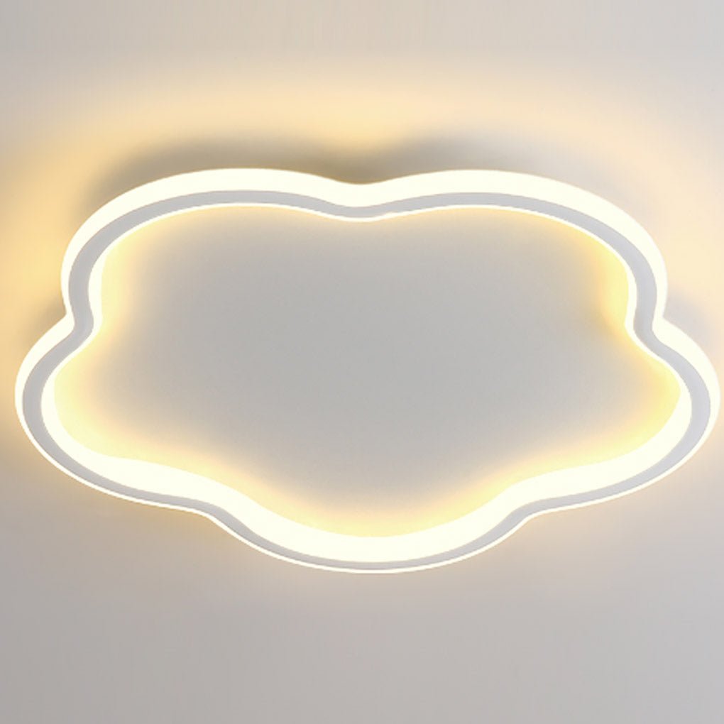 Nordic Creative Ultra-thin Cloud Shape Three Color Adjustable LED Ceiling Lamp