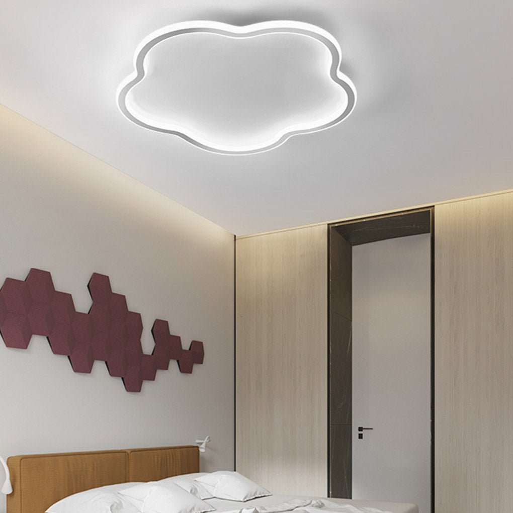 Nordic Creative Ultra-thin Cloud Shape Three Color Adjustable LED Ceiling Lamp