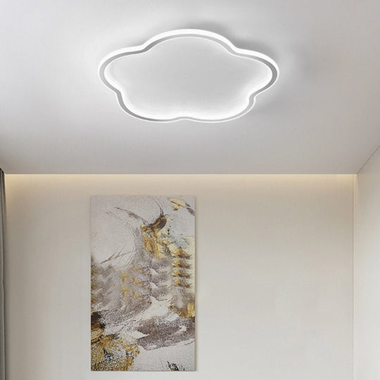 Nordic Creative Ultra-thin Cloud Shape Three Color Adjustable LED Ceiling Lamp