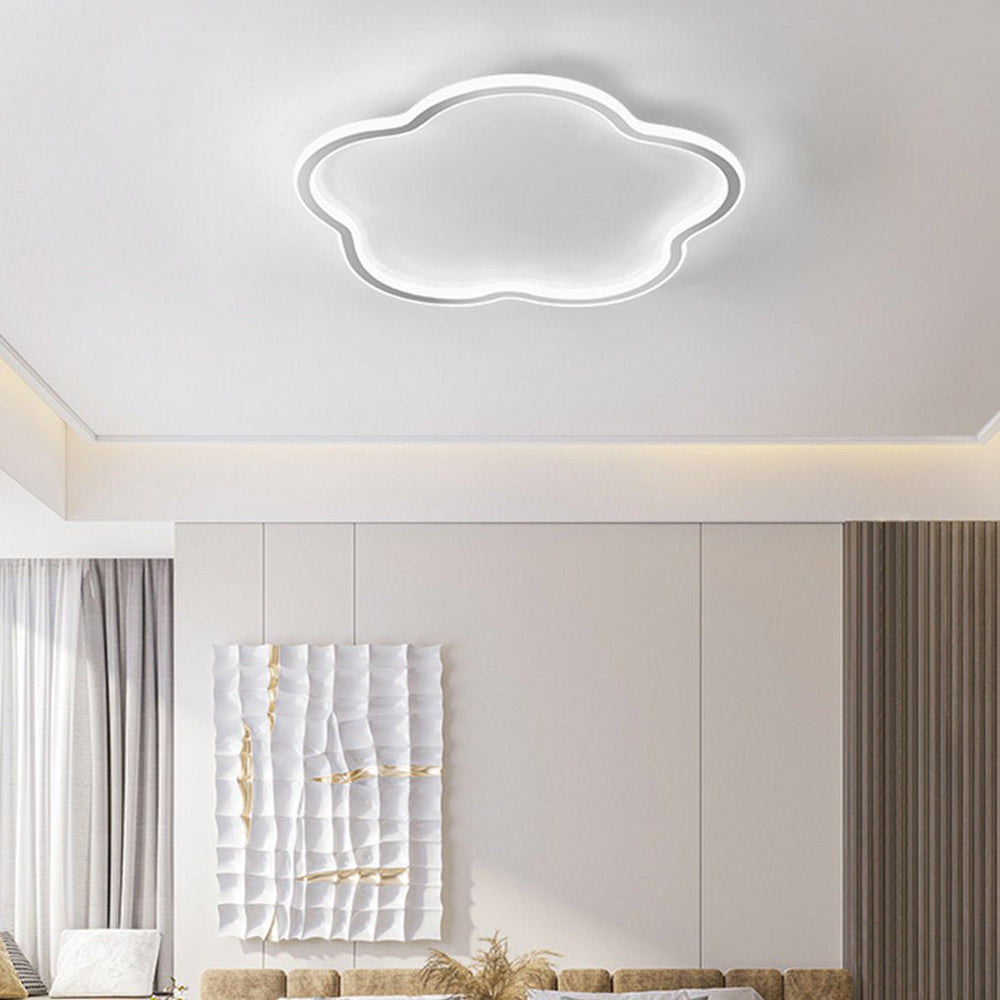 Nordic Creative Ultra-thin Cloud Shape Three Color Adjustable LED Ceiling Lamp