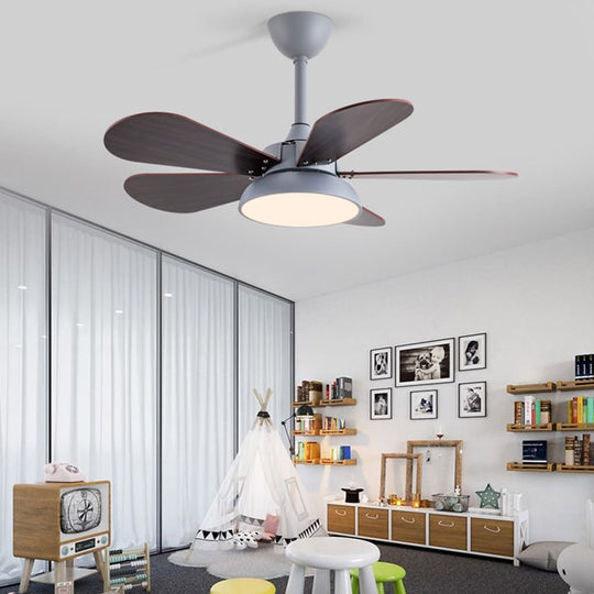 Nordic Cartoon Reversible Kids Ceiling Fan with LED Light