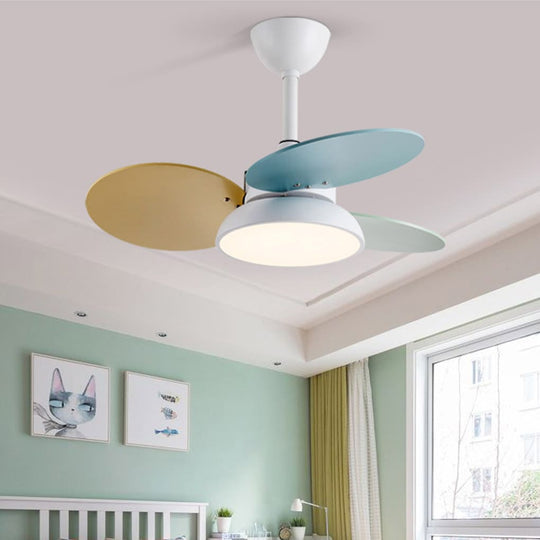 Nordic Cartoon Reversible Kids Ceiling Fan with LED Light