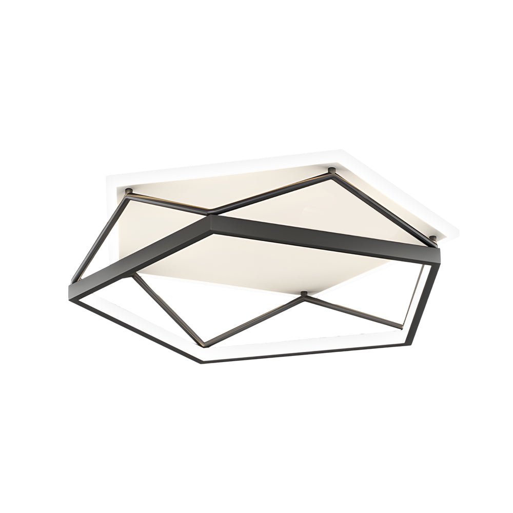 Nordic Geometric Black LED Flush Mount Ceiling Light