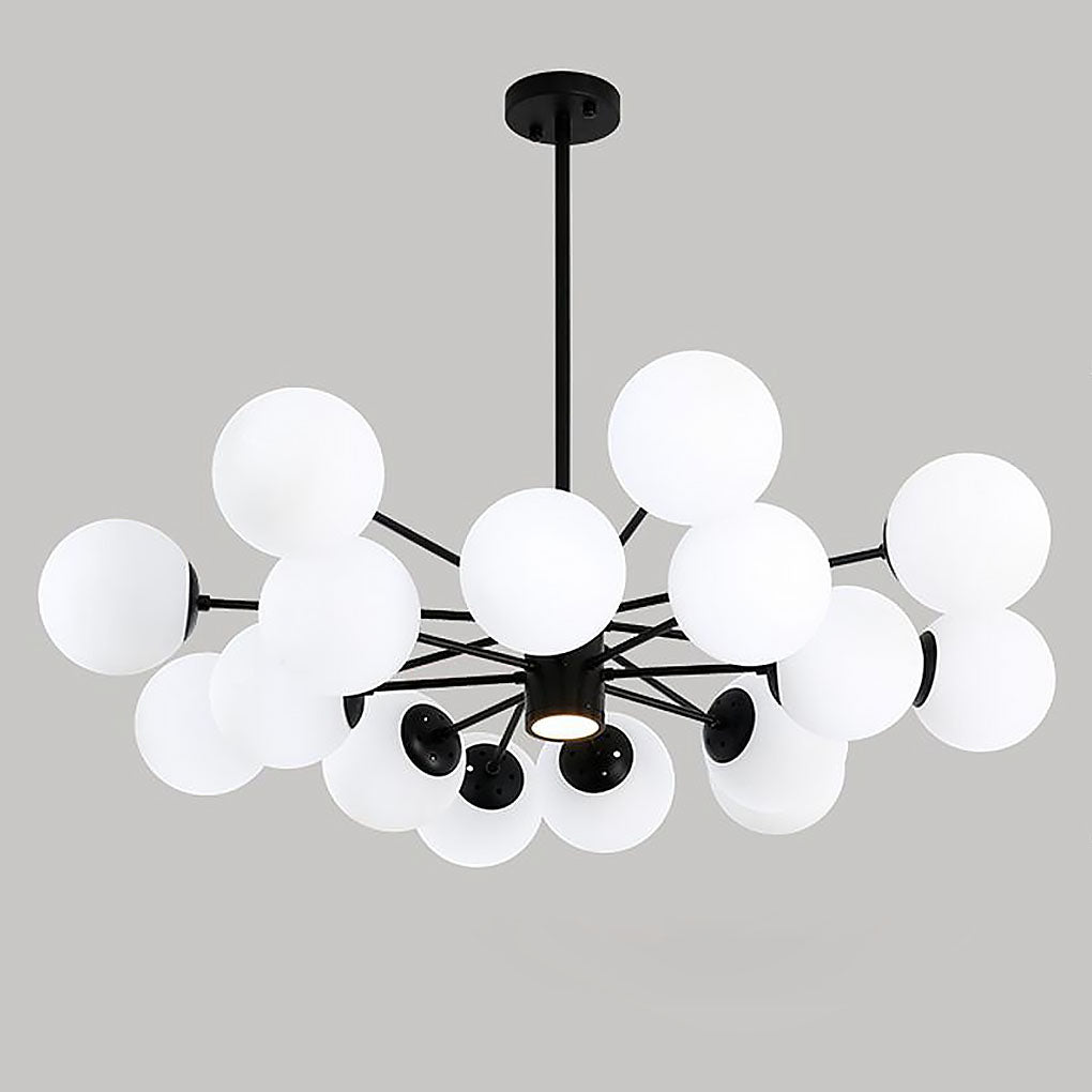 Nordic Glass Globe Cluster Chandelier