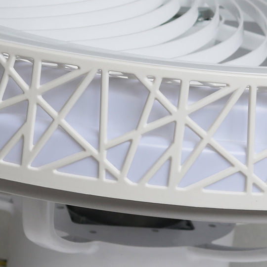 Nordic Hollow Bladeless LED Ceiling Fan Lamp with Dimming