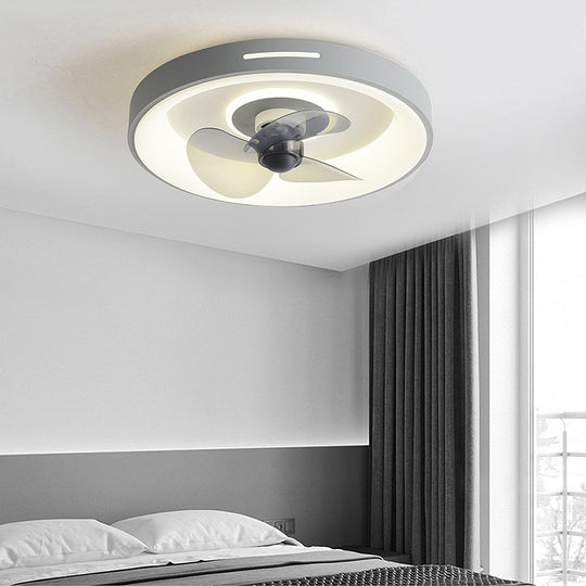 Nordic Ultra-Thin Inverter Ceiling Fan Light with Remote and App Control