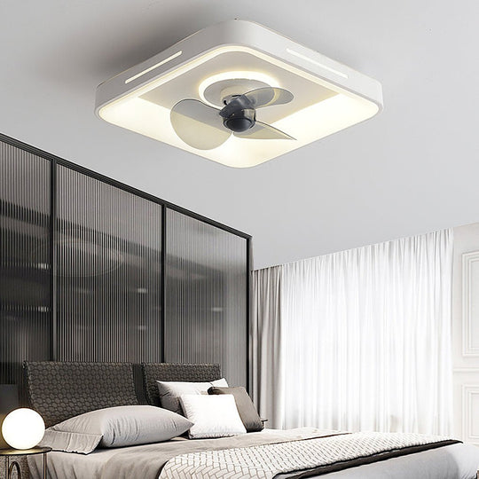 Nordic Ultra-Thin Inverter Ceiling Fan Light with Remote and App Control