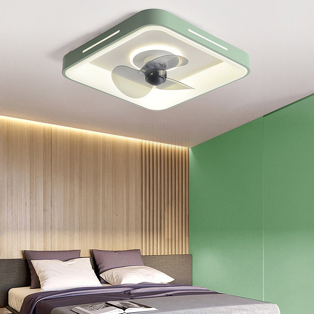 Nordic Ultra-Thin Inverter Ceiling Fan Light with Remote and App Control