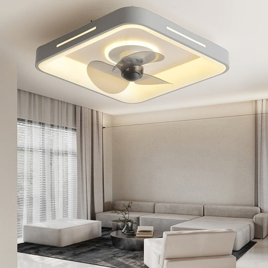 Nordic Ultra-Thin Inverter Ceiling Fan Light with Remote and App Control