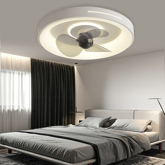 Nordic Ultra-Thin Inverter Ceiling Fan Light with Remote and App Control