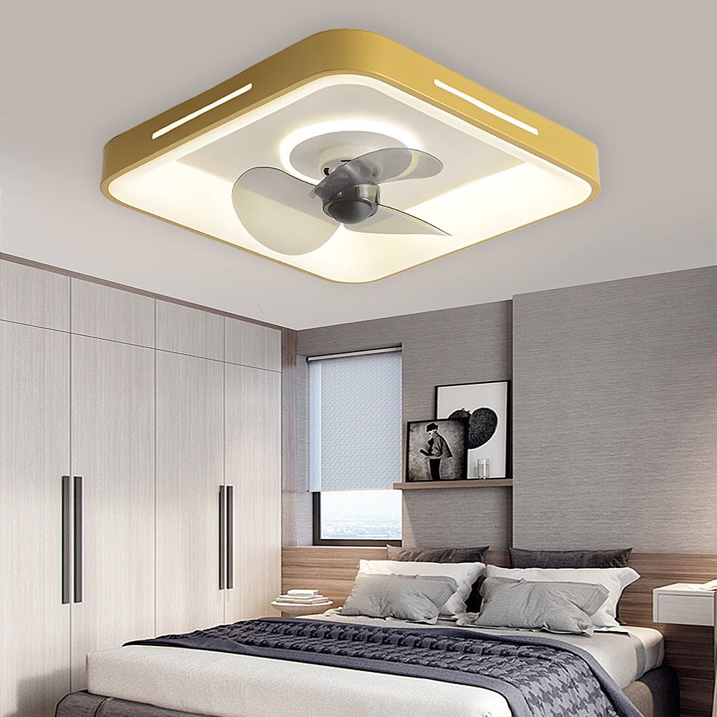 Nordic Ultra-Thin Inverter Ceiling Fan Light with Remote and App Control