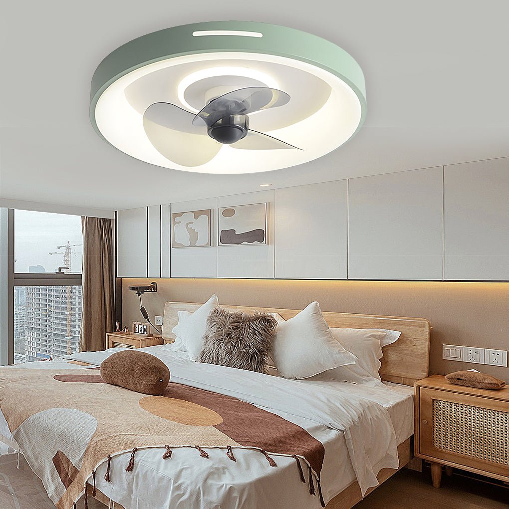 Nordic Ultra-Thin Inverter Ceiling Fan Light with Remote and App Control