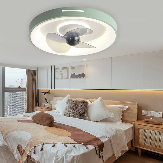 Nordic Ultra-Thin Inverter Ceiling Fan Light with Remote and App Control
