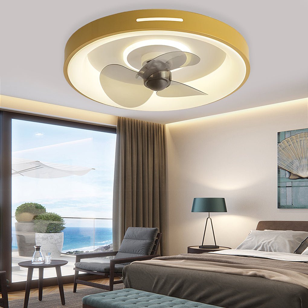 Nordic Ultra-Thin Inverter Ceiling Fan Light with Remote and App Control