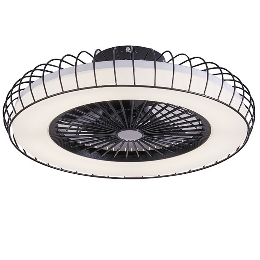Nordic Bladeless Ceiling Fan with Stepless Dimming LED Light