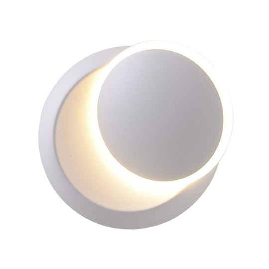 Nordic Minimalist LED Rotatable Round Wall Light