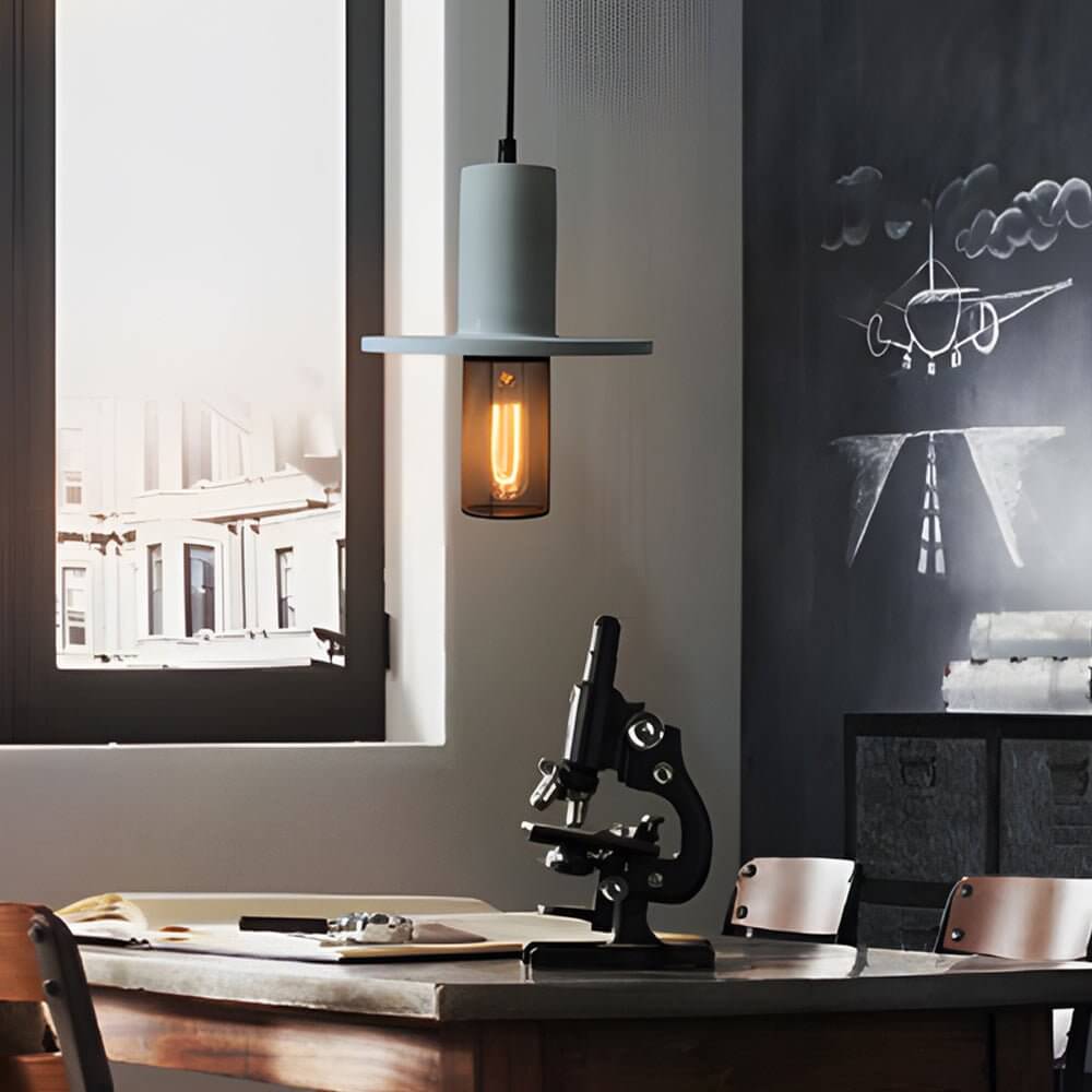 Nordic Industrial Cement and Mesh LED Pendant Light
