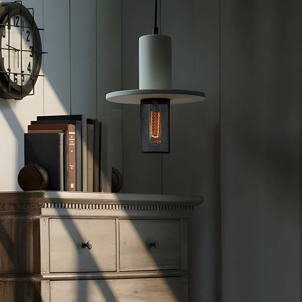 Nordic Industrial Cement and Mesh LED Pendant Light