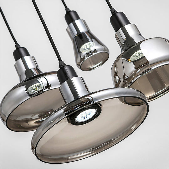 Nordic Minimalist Shadow Glass Pendant Light – LED Hanging Lighting for Living Room or Bar