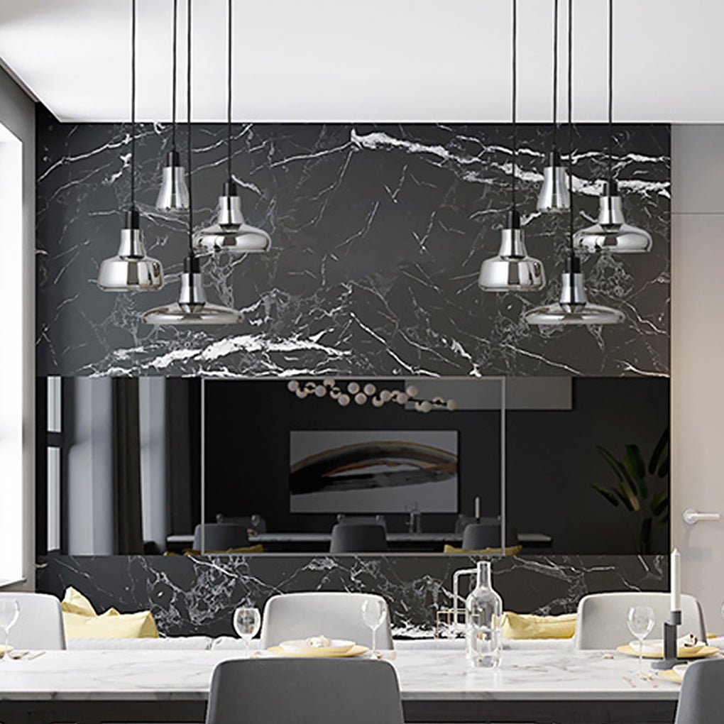 Nordic Minimalist Shadow Glass Pendant Light – LED Hanging Lighting for Living Room or Bar