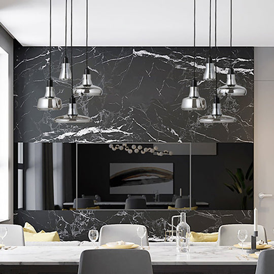 Nordic Minimalist Shadow Glass Pendant Light – LED Hanging Lighting for Living Room or Bar