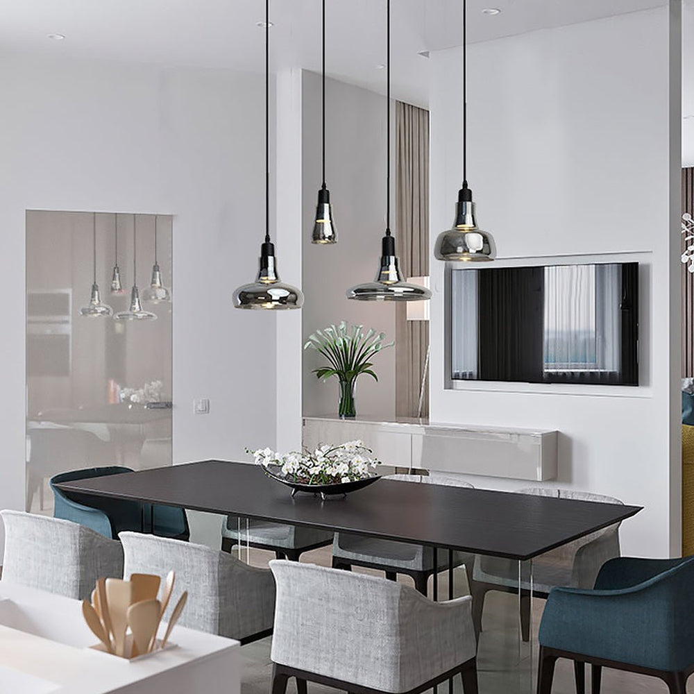 Nordic Minimalist Shadow Glass Pendant Light – LED Hanging Lighting for Living Room or Bar