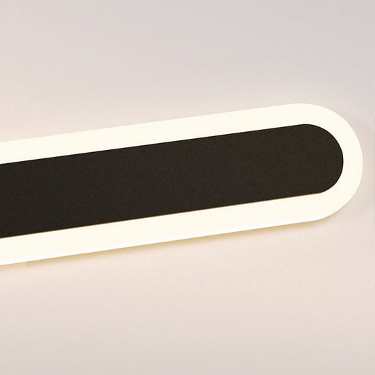 Nordic Minimalist Linear LED Black Wall Sconce